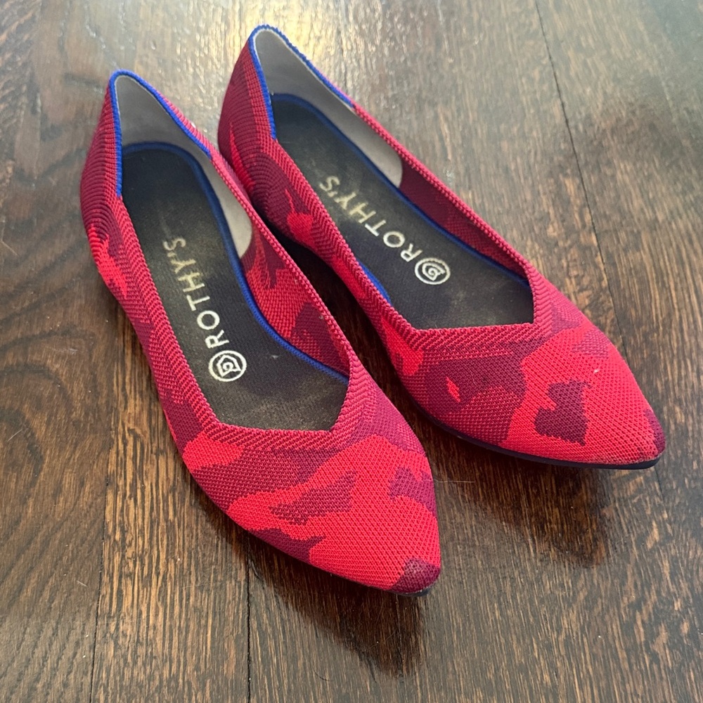 Rothy's Red and Blue Women's Flats